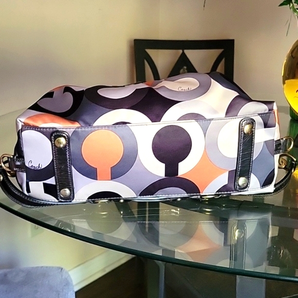 Coach Madison Graphic Multi Color Op Art Sabrina 2-WAY Shoulder Bag - Picture 6 of 7